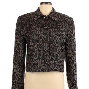 DONCASTER 6 Painsley jacquard structured metallic jacket in excellent condition